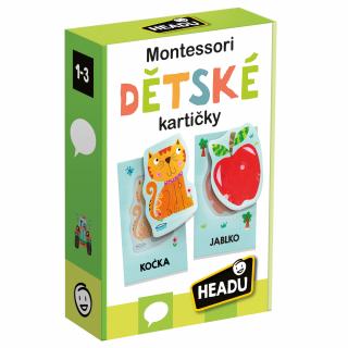 Montessori Dětské kartičky - první slova (1-3 roky) | Headu