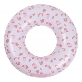 Velký nafukovací kruh Růžový leopard 90 cm | Swim Essentials