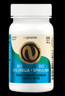 Chlorella + Spirulina 120tbl BIO NUPREME