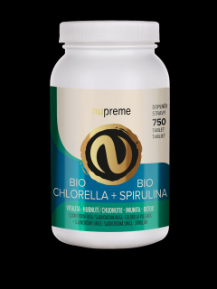 Chlorella + Spirulina 750 tbl. BIO NUPREME