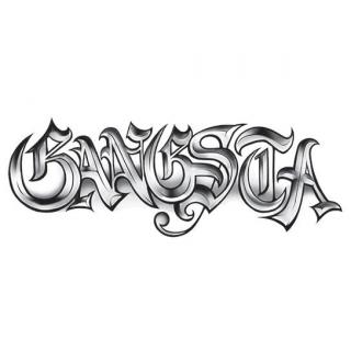 GANGSTA - velké nalepovací tetování