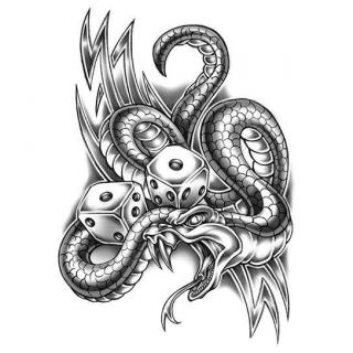 Had a kostky - velké nalepovací tetování