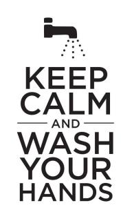 Keep Calm and Wash Your Hands - dočasné tetování