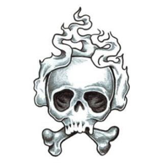 Kouřící lebka - tribal nalepovací tetování