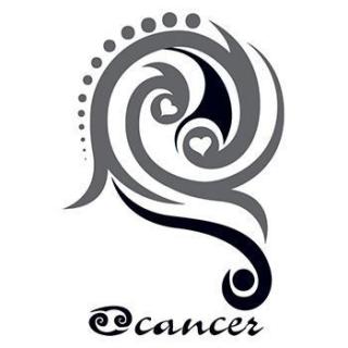 Ozdobný motiv znamení Rak - dočasné tetování