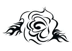 Růže - tribal nalepovací tetování