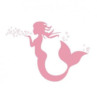 Růžová mořská panna - nalepovací tetování