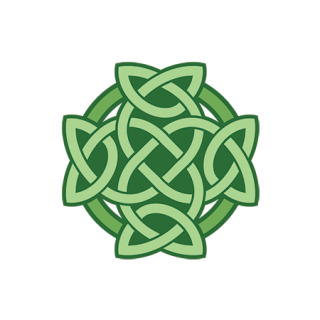 Zelený keltský uzel - nalepovací tetování