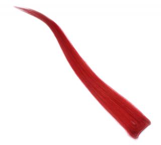 Clip IN pramínek 50cm - odstín červená