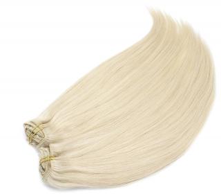 Deluxe Clip In sada 60cm - odstín platinová blond