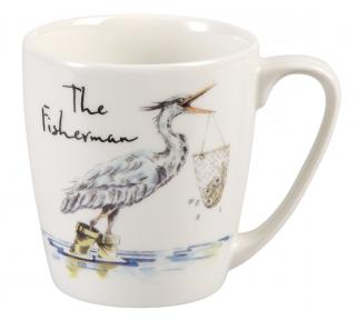 The Fisherman  - Fine China, porcelánový hrnek 0,3 l, volavka rybářka