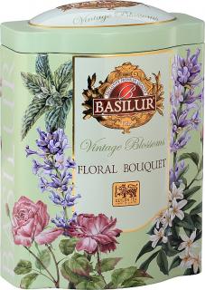 Vintage Blossoms Floral Bouquet - zelený aromatizovaný sypaný čaj v plechové dóze 100 g