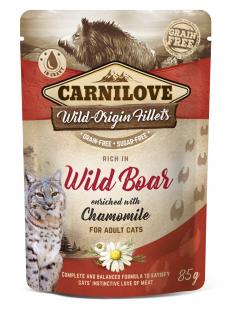 Carnilove Cat Pouch Rich in Wild Boar Enriched with Chamomile 85g