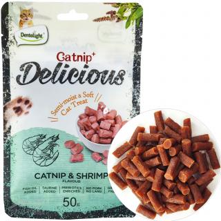 Dentalight Catnip Delicious tuňák a krevety 50g