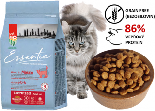 Essentia kočka kastrovaná- vepřové 1,5kg