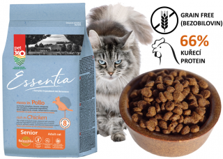 Essentia kočka senior-kuřecí 1,5Kg