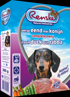 Renske Fresh Menu Dog 395g - Adult kachní a králičí s rýží