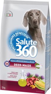 Salute dog adult jelen + kukuřice med/maxi 12kg
