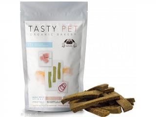 TASTY PET adult/puppy Dentální TYČKY s vepřovým a špenátem 80g