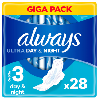 AlwaysUltra 3 Day&Night Vložky, velikost 3, 28 ks  - originál z Německa