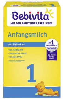 Bebivita Mléko 1 Počáteční mléčná kojenecká výživa, 500 g  - originál z Německa