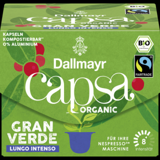 Dallmayr Bio capsa Gran Verde Lungo Intenso 10 ks á 5,6g