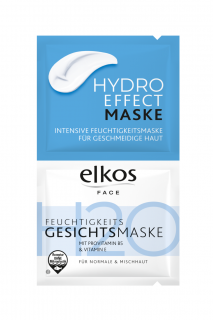 Elkos Hydratační pleťová maska s Aloe vera a jojobou 2x8ml  - originál z Německa