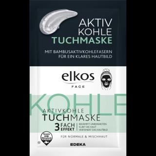 Elkos Pleťová maska s aktivním uhlím 1 ks  - originál z Německa