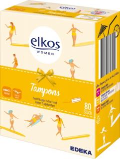 Elkos Tampony Normal s hedvábným povrchem 80ks  - originál z Německa