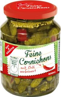 G&G Cornichons nakládané mini okurky s chilli 370 ml  - originál z Německa