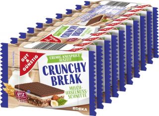 G&G Crunchy Break s lískooříškovým a mléčným krémem 10 x 25g  - originál z Německa