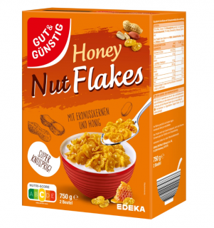 G&G Oříškové flakes s medem 750g  - originál z Německa