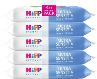 HiPP BABYSANFT Čistící vlhčené ubrousky Ultra sensitive 5x48 ks, 240 ks  - originál z Německa