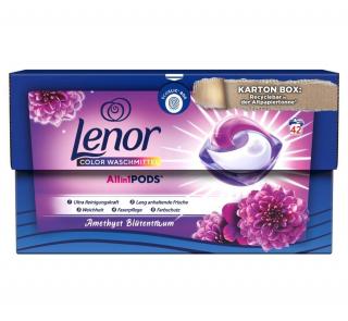 Lenor All-in-1 PODY Amethyst Blütentraum gelové kapsle na barevné prádlo 42 dávek, 999,6 g