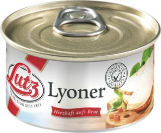 Lutz Lyoner paštika 78% masa 125g  - originál z Německa