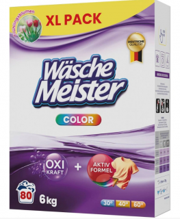 Wasche Meister prací prášek Color Karton 80 dávek, 6 kg  - originál z Německa