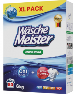 Wasche Meister prací prášek Universal Karton 80 dávek, 6 kg  - originál z Německa