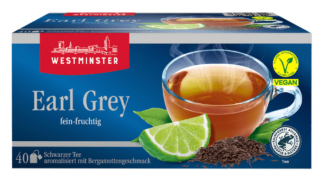 Westminster černý čaj - Earl Grey 40 sáčků, 70 g  - originál z Německa