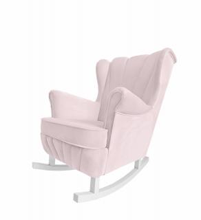 Caramella Baby Pink houpací křeslo Shell na krmení růžové