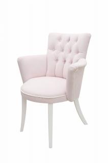 Caramella Baby Pink prošívaná dětská židlička růžová