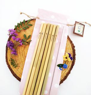 Bambusová brčka 6ks délka: 20 cm
