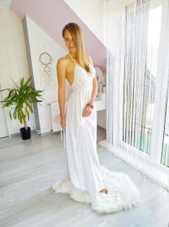 BOHO šaty WHITE GODDESS délka: dlouhé