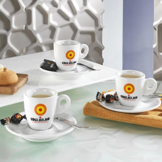 Malé hrníčky a podšálky ke kávě 6 ks | 60 ml | Caffe Guglielmo