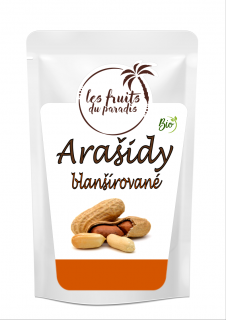 Arašídy blanšírované RAW BIO 1 kg LES FRUITS DU PARADIS