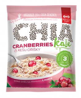 CHIA kaše Cranberries a kešu 65 g SEMIX