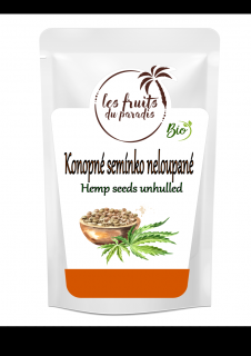 Konopné semínko neloupané BIO 1 kg LES FRUITS DU PARADIS