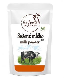 Sušené mléko 26 % tuku BIO 1 kg LES FRUITS DU PARADIS