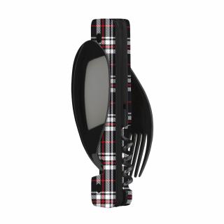 Magnetický příborový set Akinod black mirror finish blue Tartan