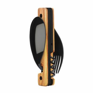 Magnetický příborový set Akinod black mirror finish olive wood