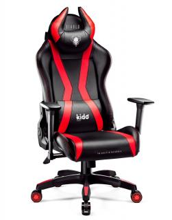 Diablo Chairs - Dětské křeslo Diablo Kids X-Horn 2.0: černo-červené